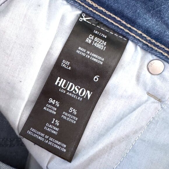 Hudson Flap Pocket Straight Leg Jeans Size 6 Medium Wash Y2K - Picture 5 of 7